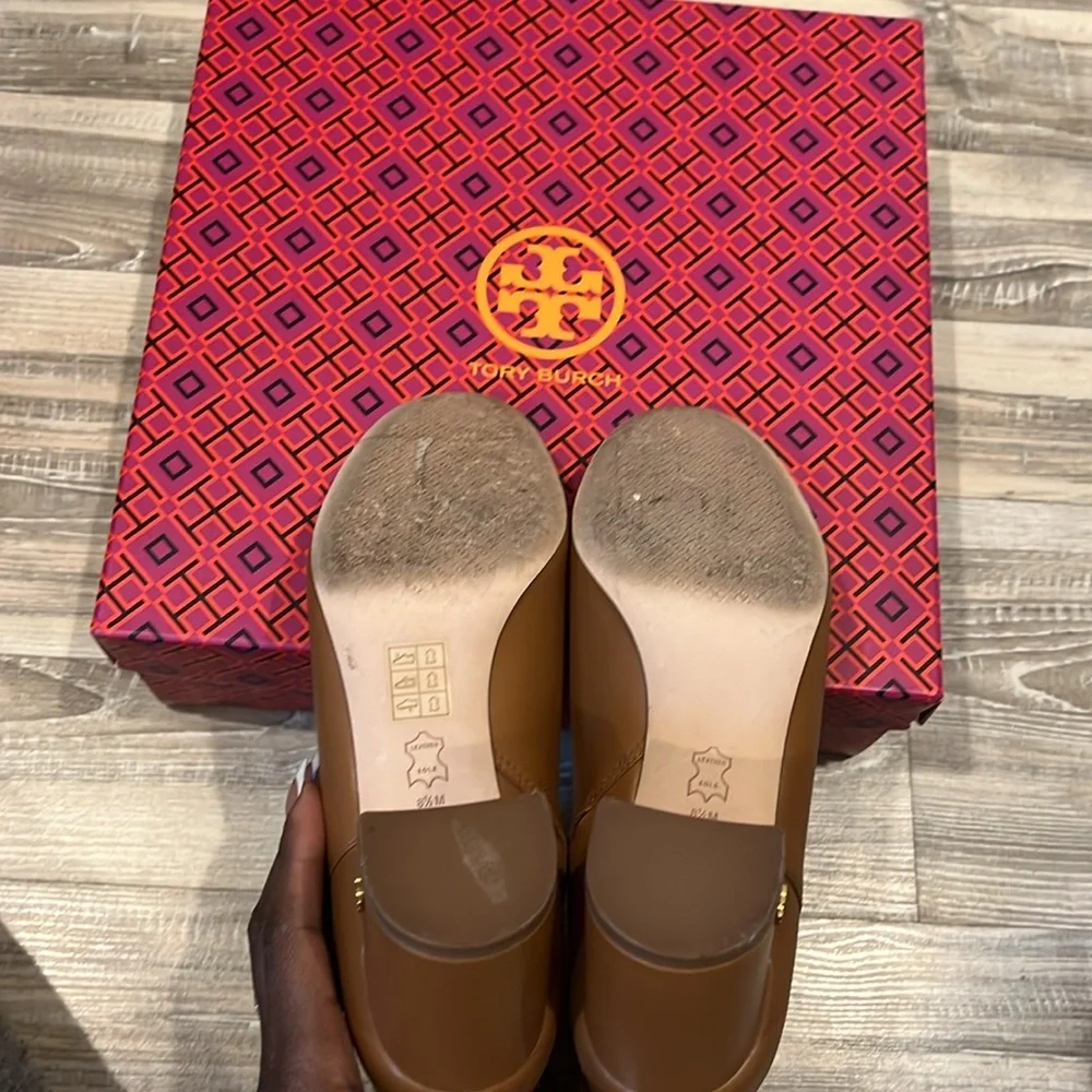 Tory Burch Brooke Ankle Booties Calf Leather- Tan - Picture 9 of 10
